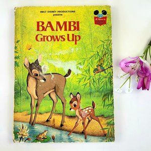 Vintage 1979 - Hardcover - Walt Disney - Bambi Grows Up Book